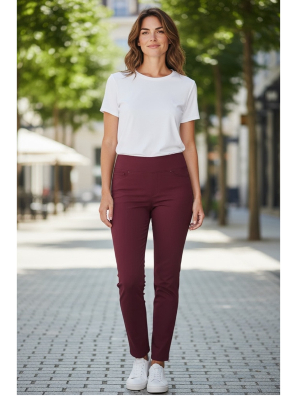 Women's CALIA Burgundy Mid-Rise Leggings size m